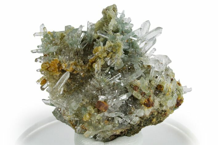 Chlorite Included Quartz Crystals with Pyrite - Peru #347798